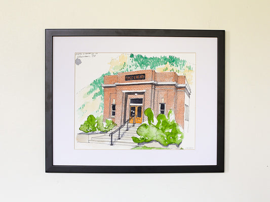 Silverton Public Library Original Art Framed