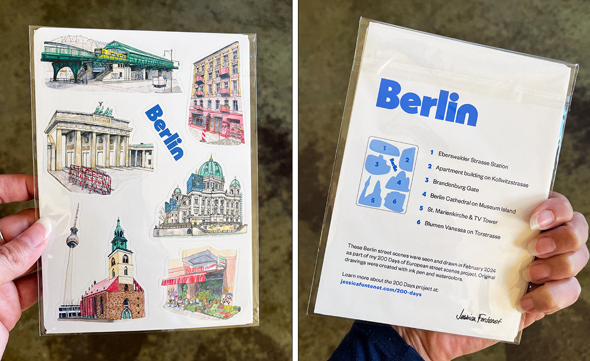 Berlin Buildings Sticker Sheet