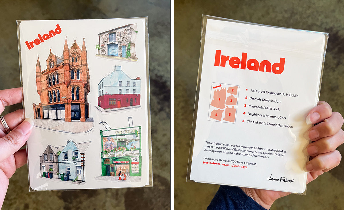 Ireland Buildings Sticker Sheet