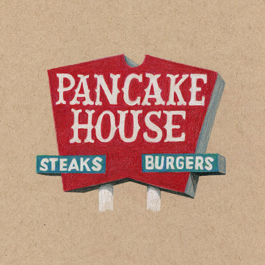 Pancake House Sign Original Art Framed