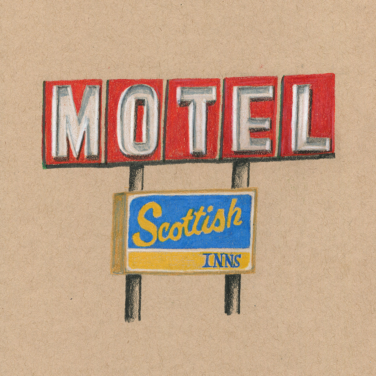 Motel Scottish Inns Sign - Original Art