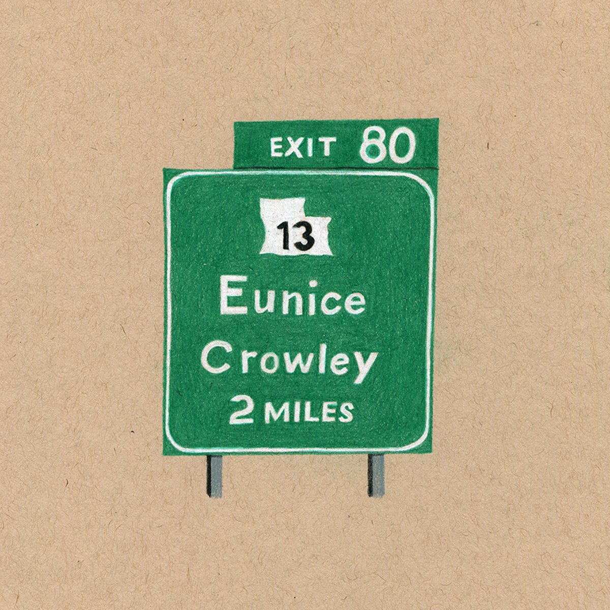 Eunice Exit Sign - Original Art