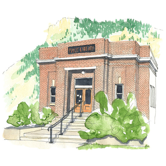 Silverton Public Library Original Art Framed