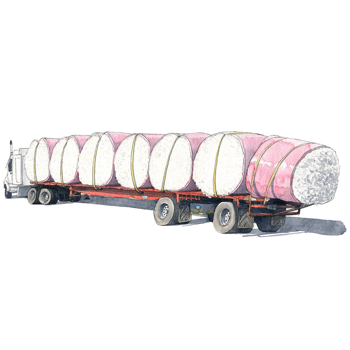 Truck 14 Cotton Bales - Original Art