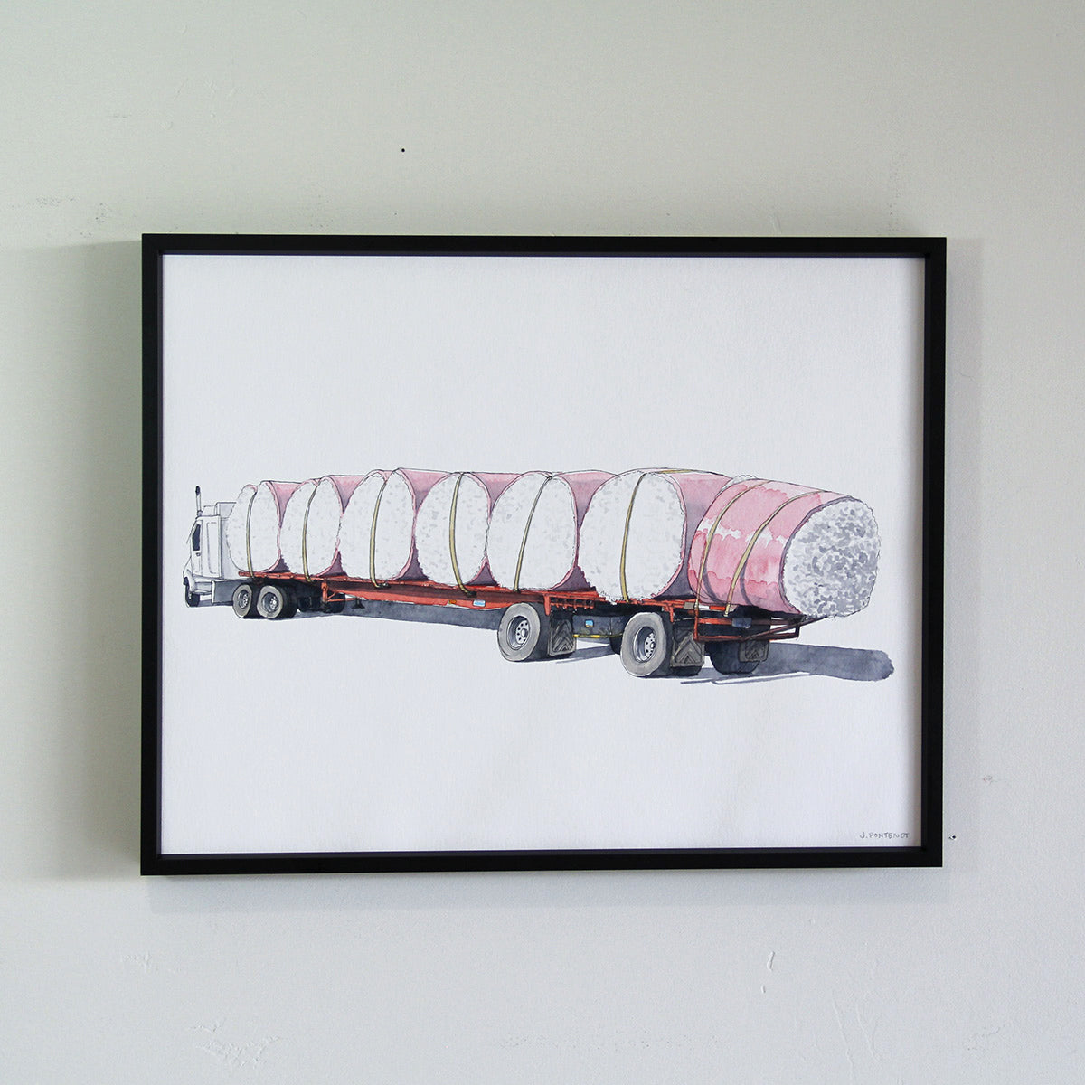 Truck 14 Cotton Bales - Original Art